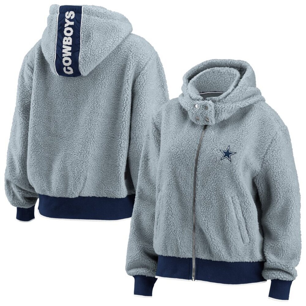 Dallas Cowbowys NFL Sherpa Teddy Jacket Women's Size Small Wear By Erin Andrews